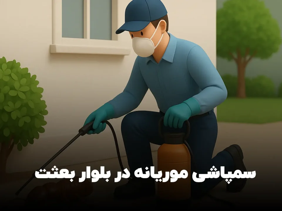 سمپاشی موریانه در بلوار بعثت